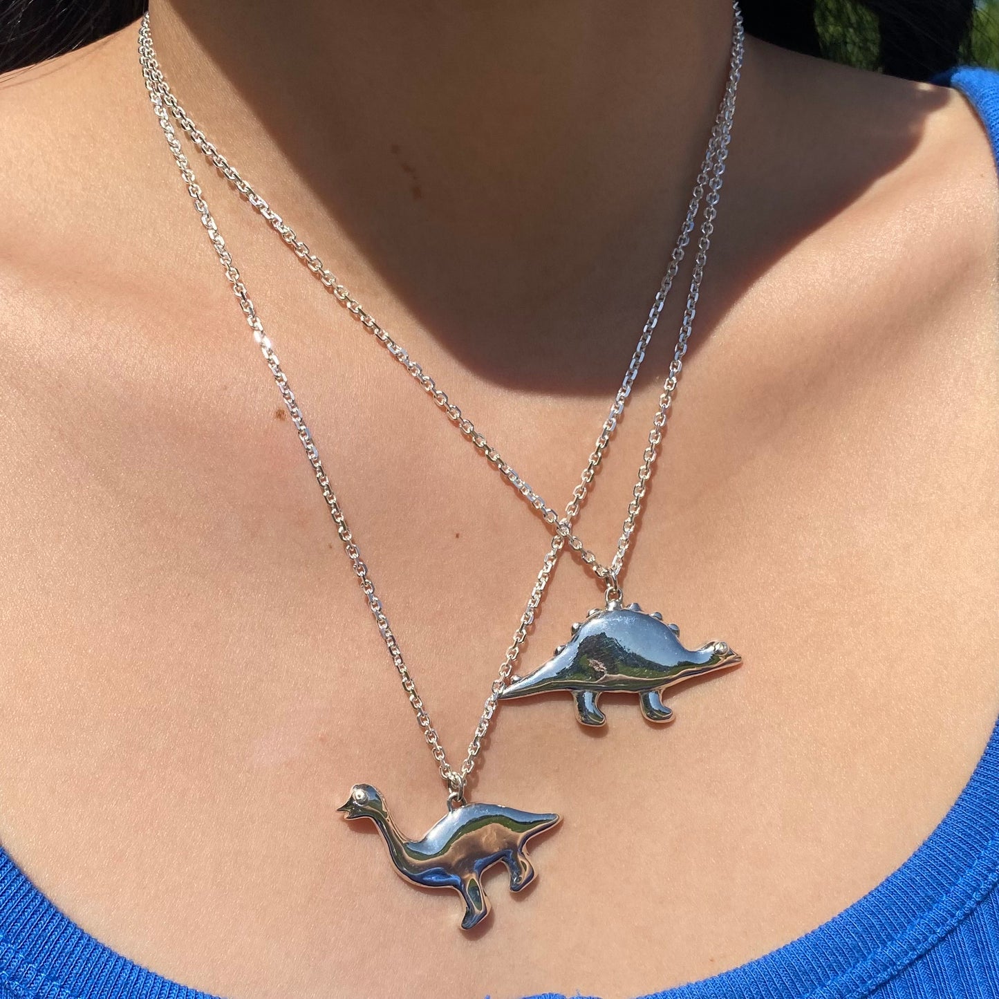 Super cute brontosaurus necklace