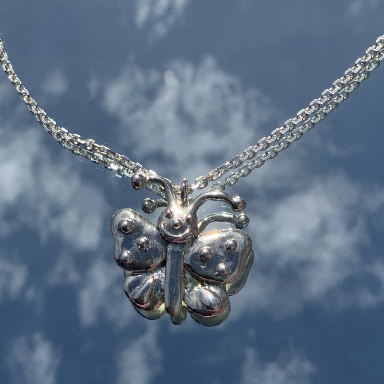 Smile butterfly necklace