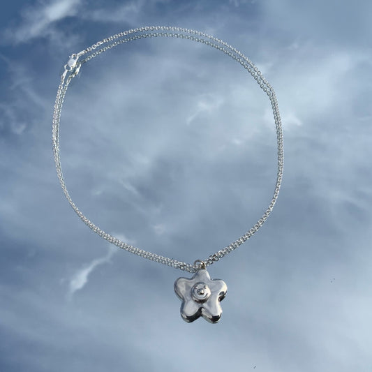 Smile star flower necklace
