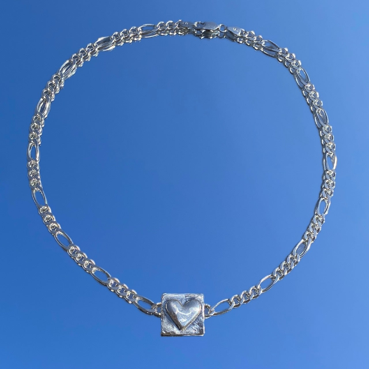 Heart square necklace