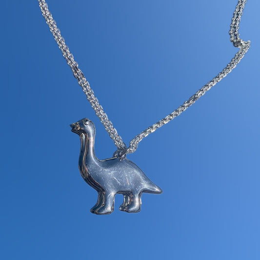 Super cute brontosaurus necklace