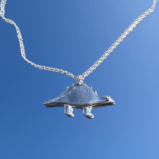 Super cute stegosaurus necklace