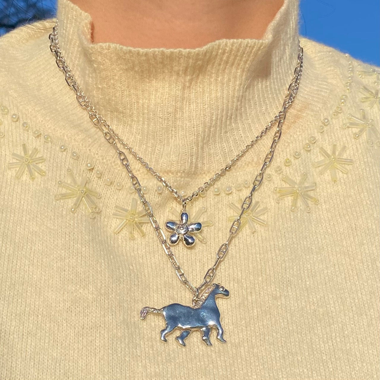 Smile little flower necklace