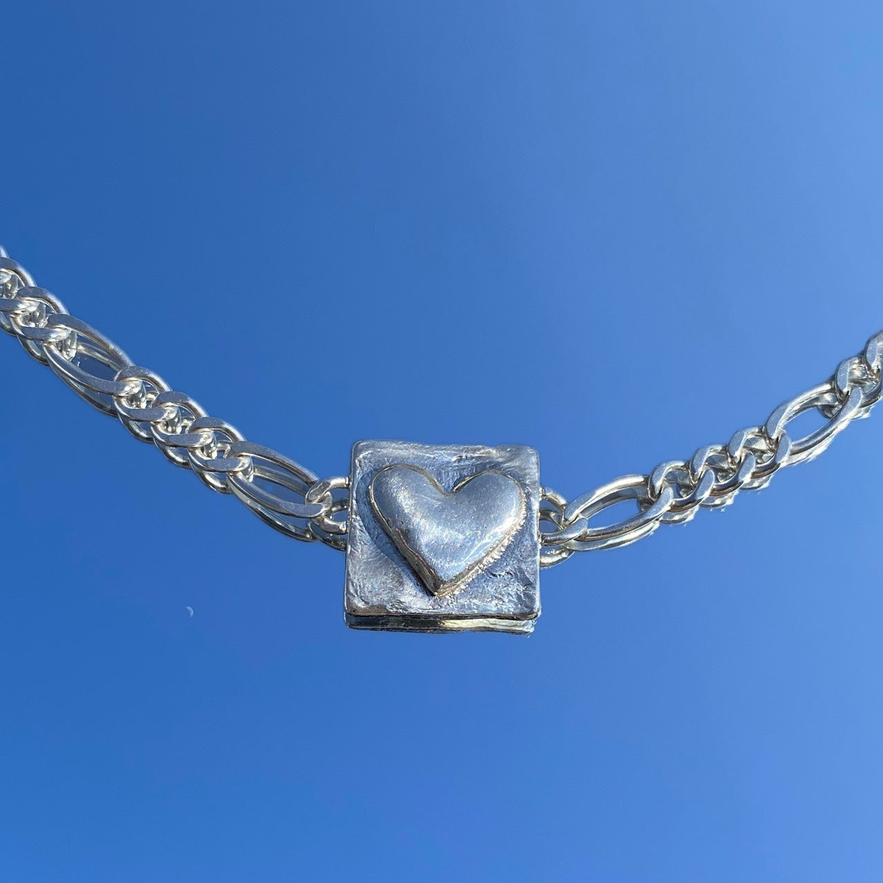 Heart square necklace